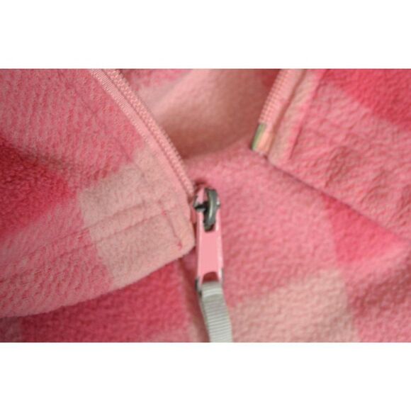 Columbia Girls XL(18-20) Pink Plaid Full Front Zip Fleece Jacket - Picture 10 of 11